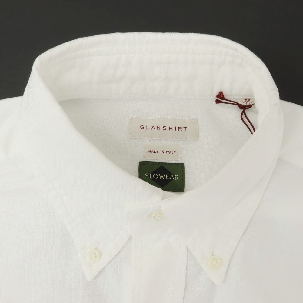 【新品アウトレット】グランシャツ Glanshirt オックスフォードコットン ボタンダウン カジュアルシャツ ホワイト【 38 】【 状態ランクN- 】【 メンズ 】