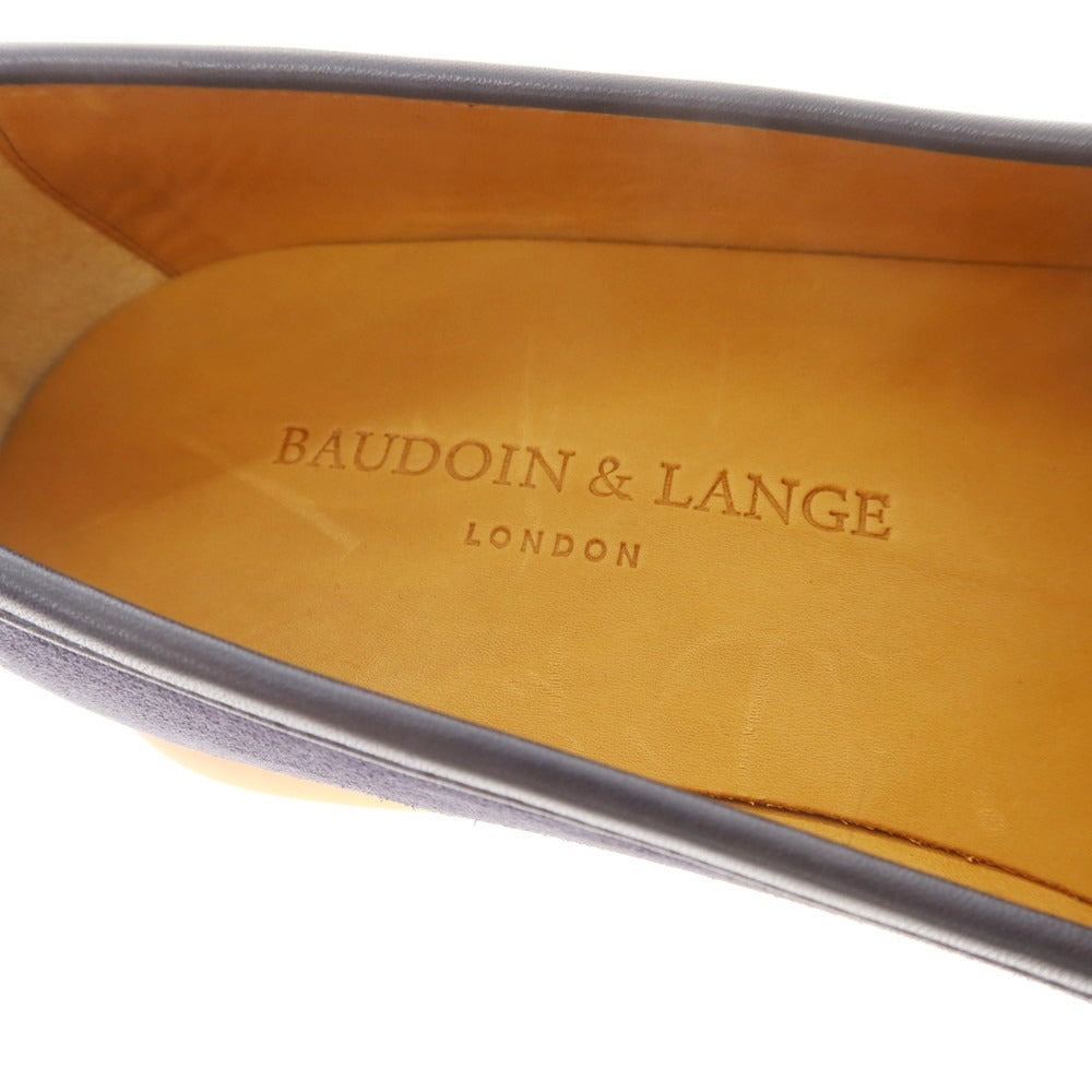 【新品】ボードインアンドランジ Baudoin & Lange スエード ローファー ベルジャンシューズ ネイビー【 41 】【 状態ランクN 】【 メンズ 】