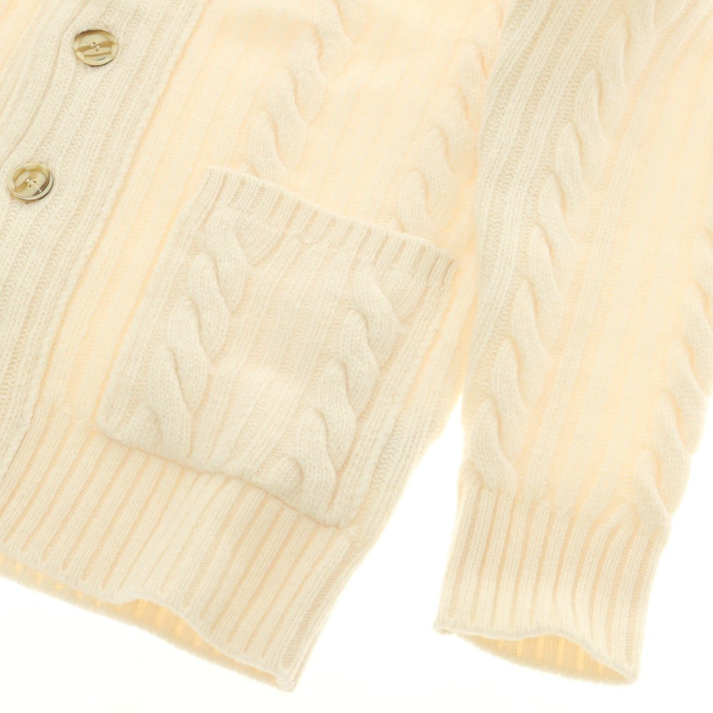 【中古】バフィー BAFY ローゲージ ウール ショールカラー カーディガン オフホワイト【 46 】【 状態ランクB 】【 メンズ 】