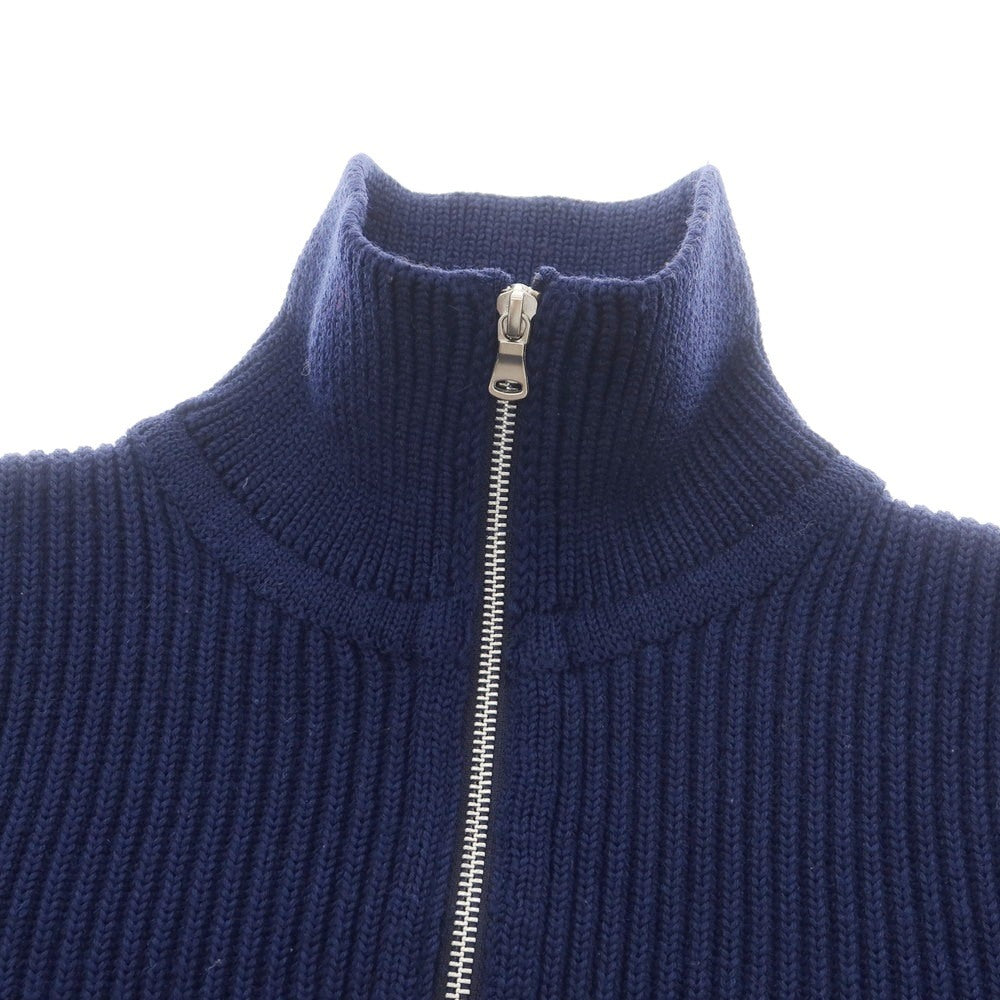 【中古】アンデルセンアンデルセン ANDERSEN-ANDERSEN ウール リブ ダブルジップ カーディガン ネイビー【 XXS 】【 状態ランクB 】【 メンズ 】