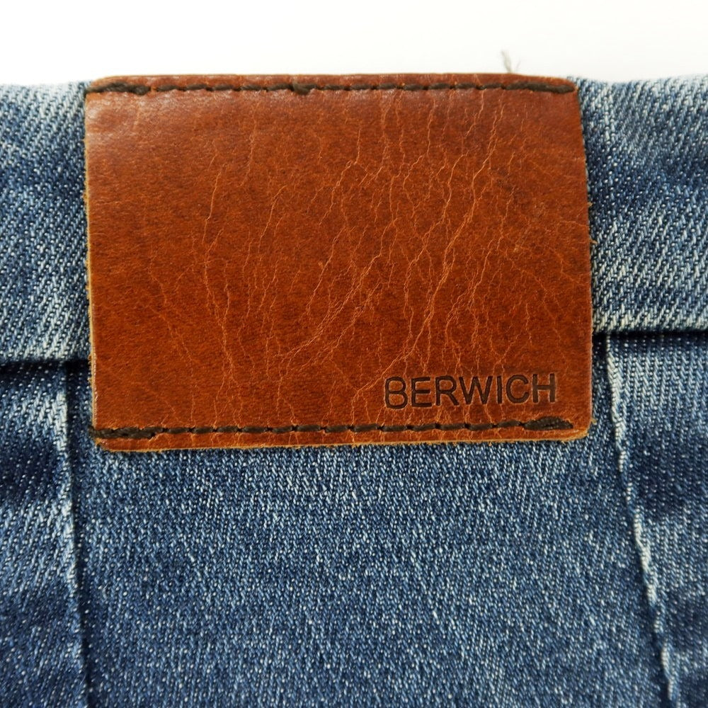 【中古】ベルウィッチ BERWICH ストレッチ コットン ジーンズ デニムパンツ ネイビーインディゴ【 42 】【 状態ランクC 】【 メンズ 】