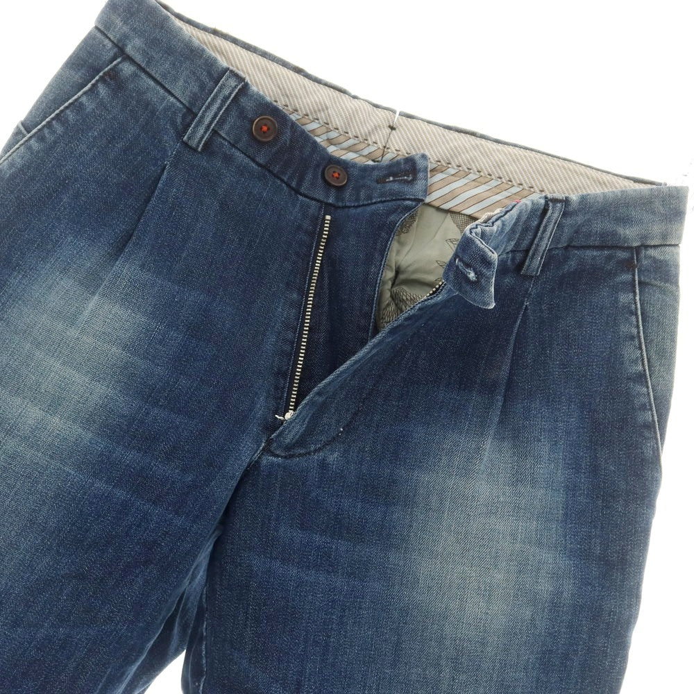【中古】ベルウィッチ BERWICH ストレッチ コットン ジーンズ デニムパンツ ネイビーインディゴ【 42 】【 状態ランクC 】【 メンズ 】