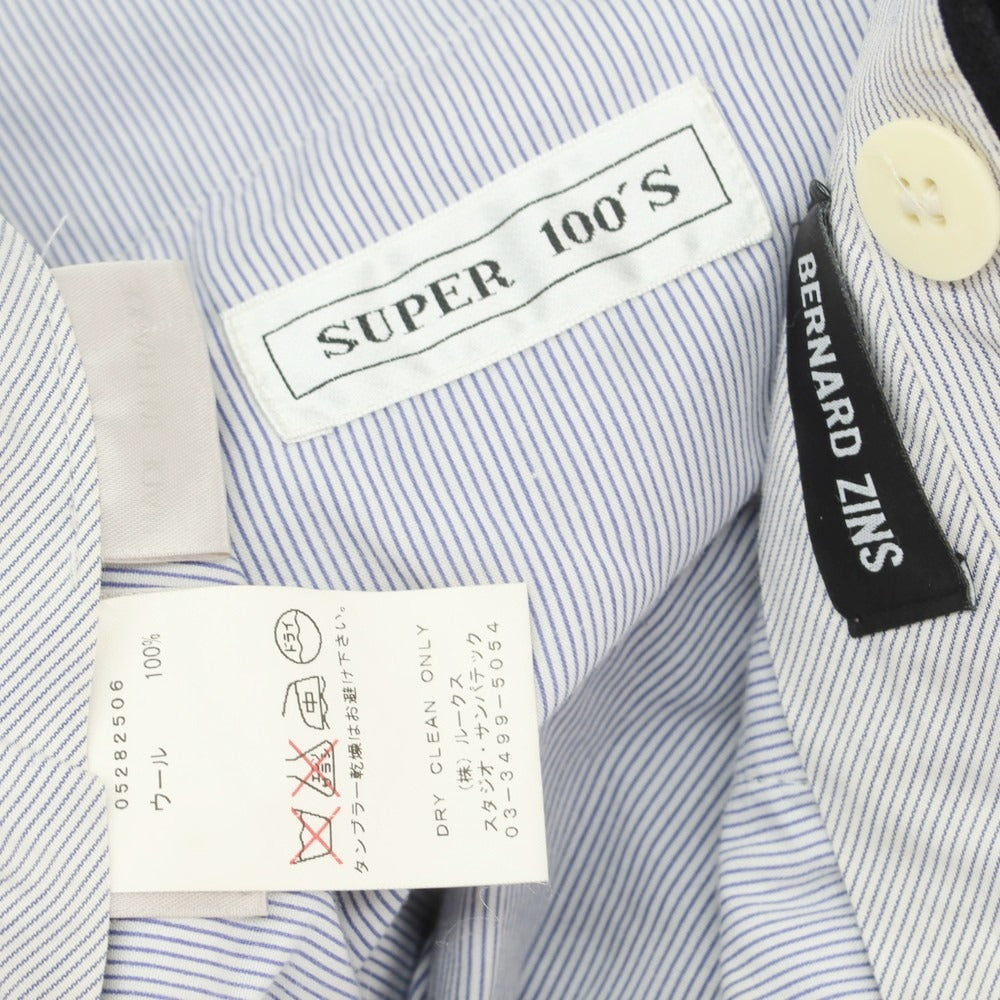 【中古】ベルナール ザンス BERNARD ZINS ウール ドレススラックスパンツ ブラック【 38 】【 状態ランクC 】【 メンズ 】