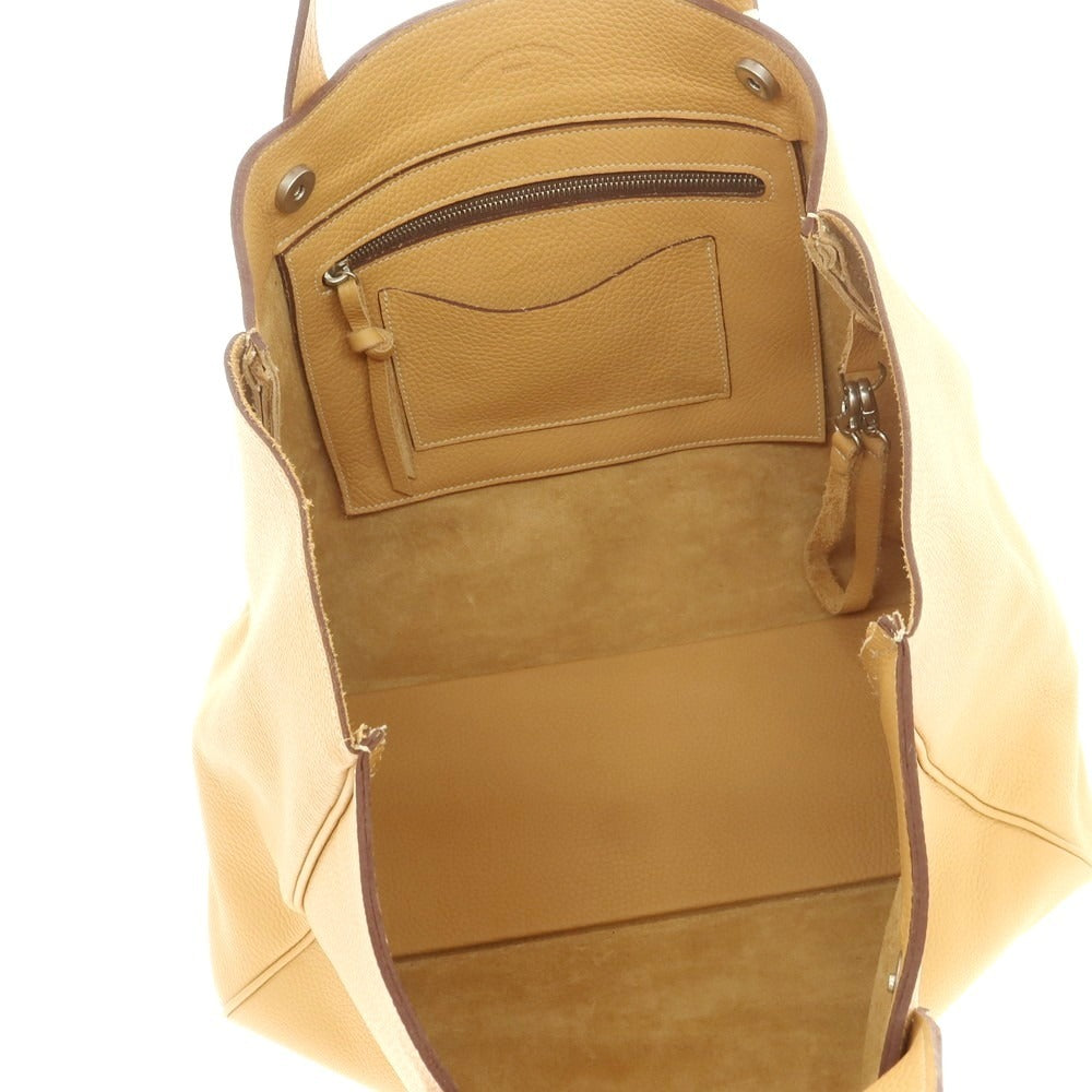 【中古】シャルルエシャルリュス Charles et Charlus シュリンクレザー トートバッグ ライトブラウン【 状態ランクB 】【 メンズ 】