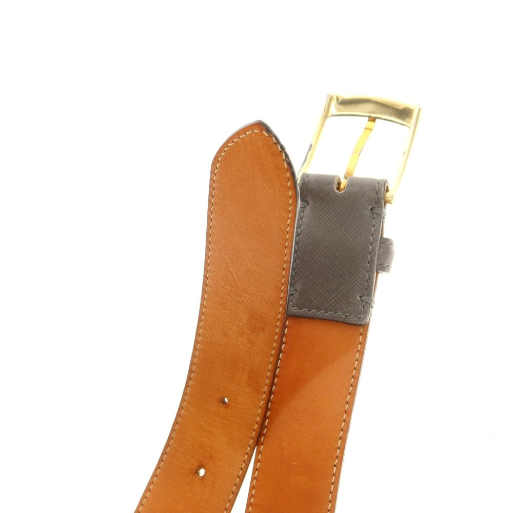 【中古】アンドレアグレコ ANDREA GRECO TOMORROWLAND別注 型押しレザー ベルト グレー【 80 】【 状態ランクC 】【 メンズ 】