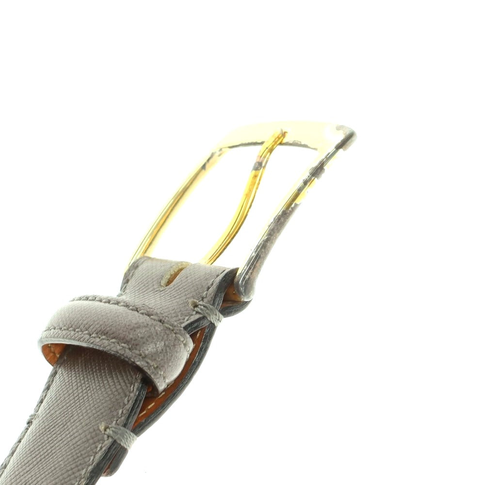 【中古】アンドレアグレコ ANDREA GRECO TOMORROWLAND別注 型押しレザー ベルト グレー【 80 】【 状態ランクC 】【 メンズ 】