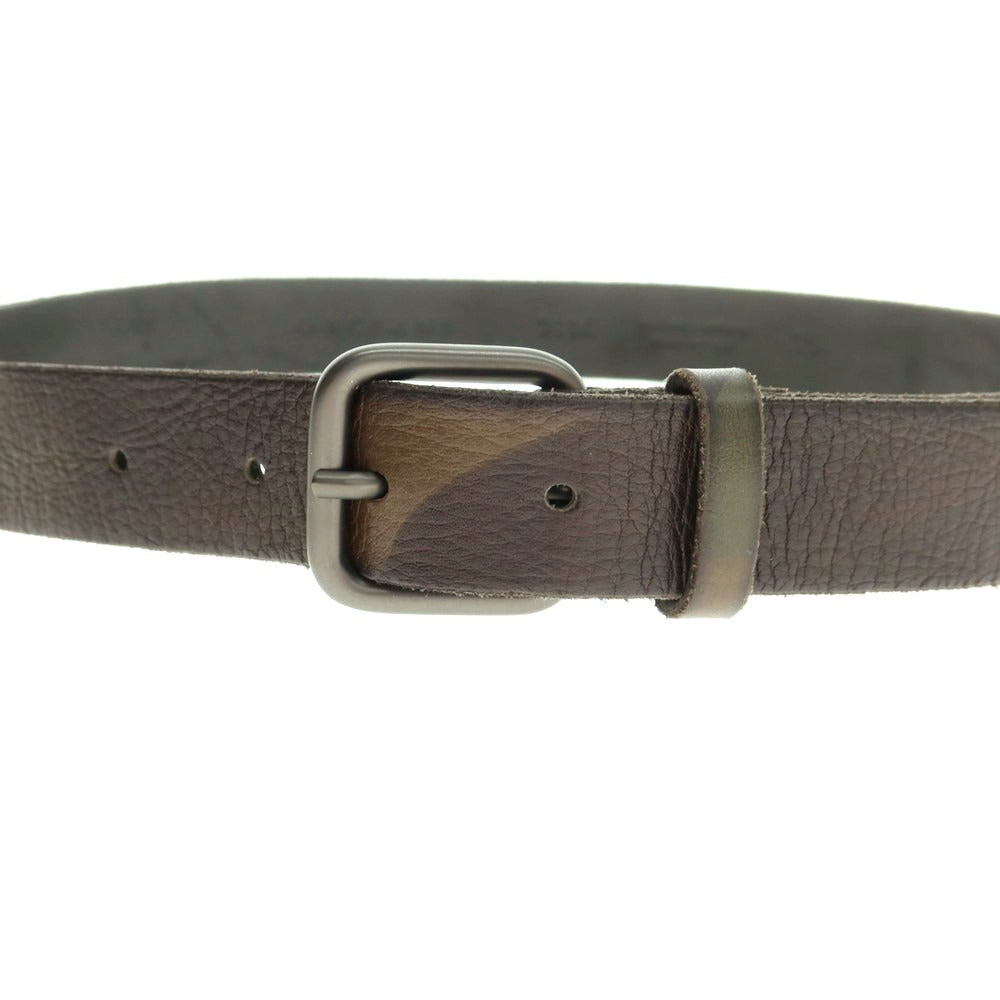 【中古】オルチアーニ ORCIANI カモフラージュ柄 レザー ベルト ブラックxオリーブ【 75 】【 状態ランクB 】【 メンズ 】