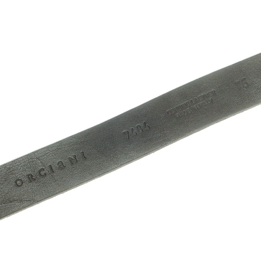 【中古】オルチアーニ ORCIANI カモフラージュ柄 レザー ベルト ブラックxオリーブ【 75 】【 状態ランクB 】【 メンズ 】