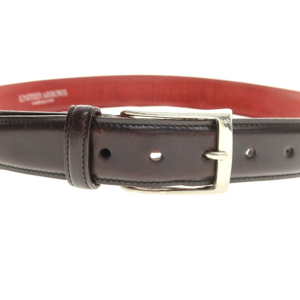 【中古】ユナイテッドアローズ UNITED ARROWS シェルコードバン ベルト ブラック【 30 】【 状態ランクC 】【 メンズ 】
