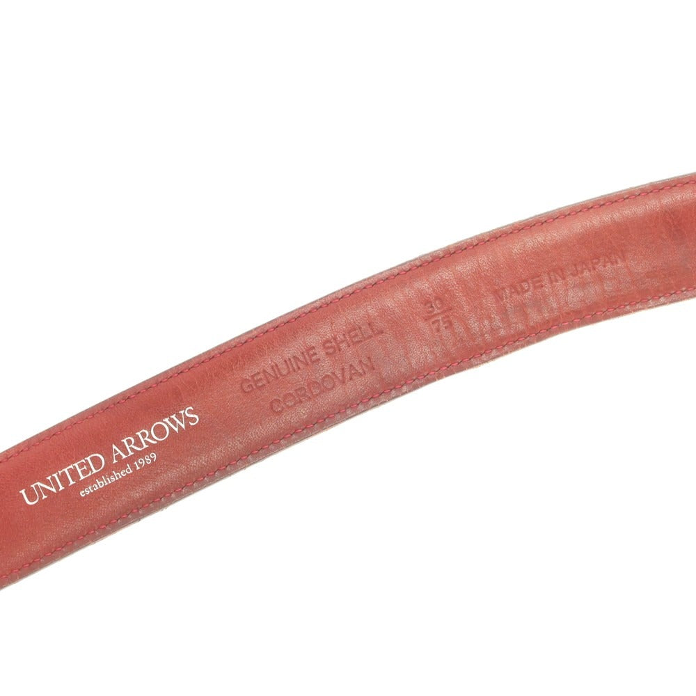 【中古】ユナイテッドアローズ UNITED ARROWS シェルコードバン ベルト ブラック【 30 】【 状態ランクC 】【 メンズ 】
