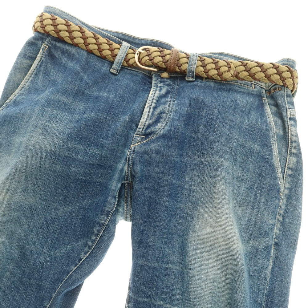 【中古】アンダーソンズ Andersons メッシュ ベルト ベージュxブラウン【 80 】【 状態ランクB 】【 メンズ 】