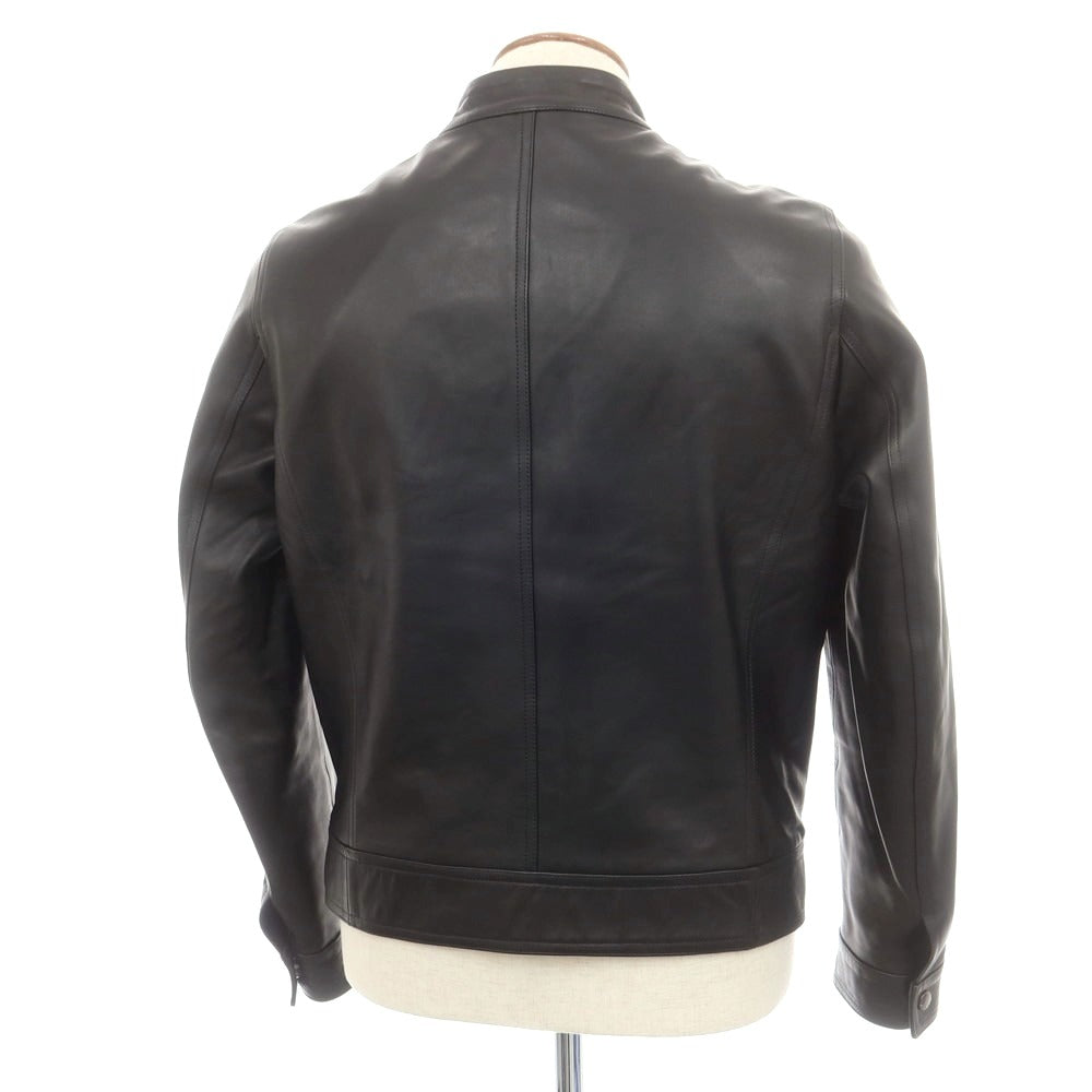 【中古】エンメティ EMMETI JURI ラムレザー ライダースジャケット ブラック【 48 】【 状態ランクB 】【 メンズ 】