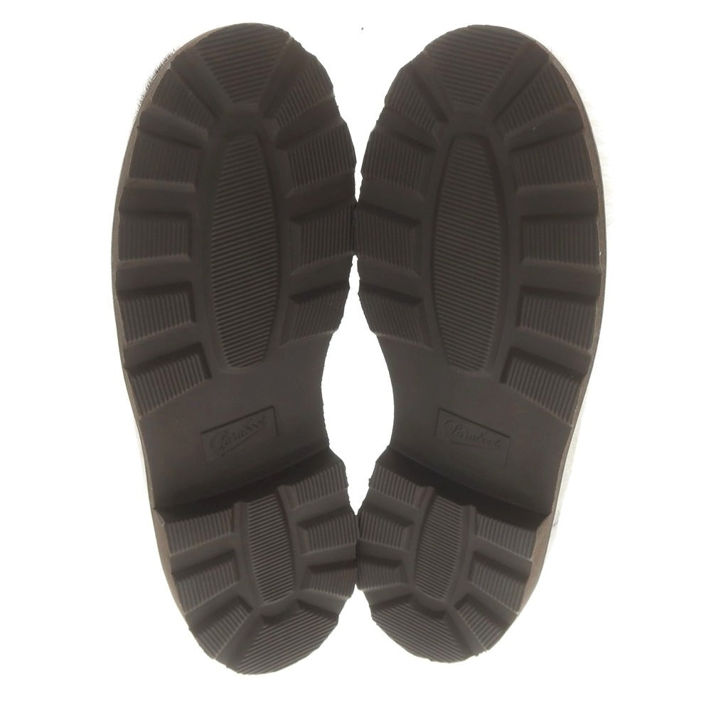 【中古】【未使用】パラブーツ Paraboot REIMS ハラコ コインローファー ホワイトxブラウン【 8 】【 状態ランクS 】【 メンズ 】