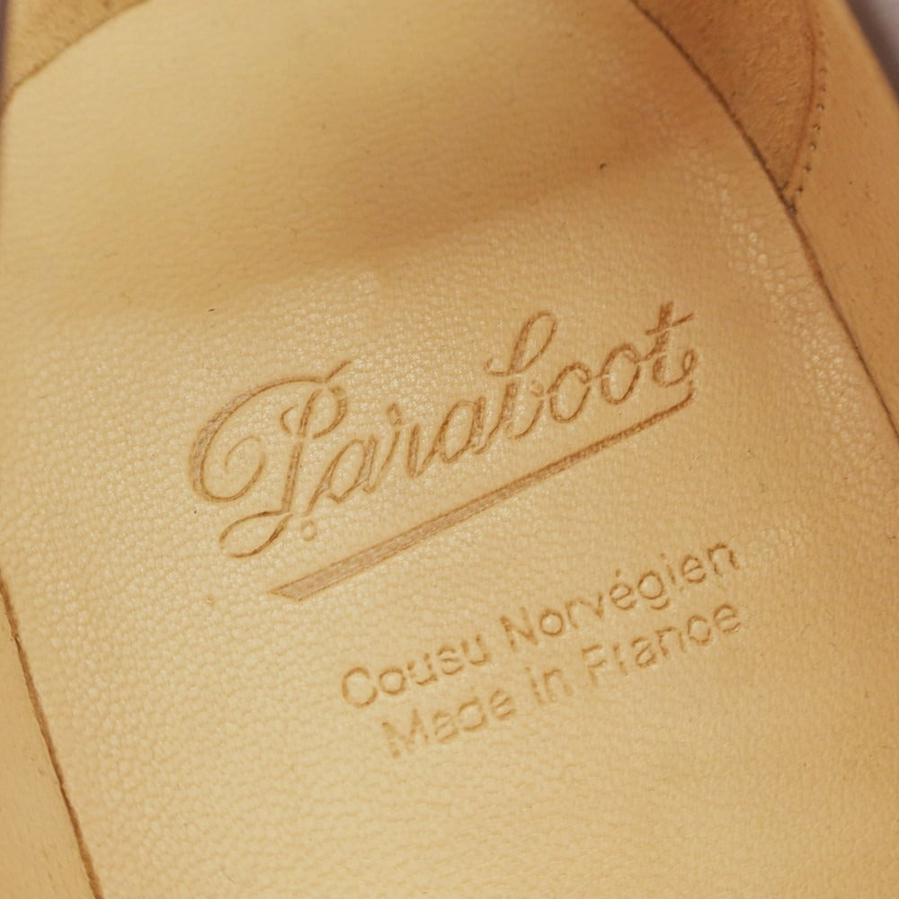 【中古】【未使用】パラブーツ Paraboot REIMS ハラコ コインローファー ホワイトxブラウン【 8 】【 状態ランクS 】【 メンズ 】