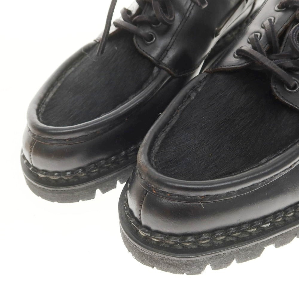 【中古】【未使用】パラブーツ Paraboot CHIMEY ハラコ デッキシューズ ブラック【 8 】【 状態ランクS 】【 メンズ 】
