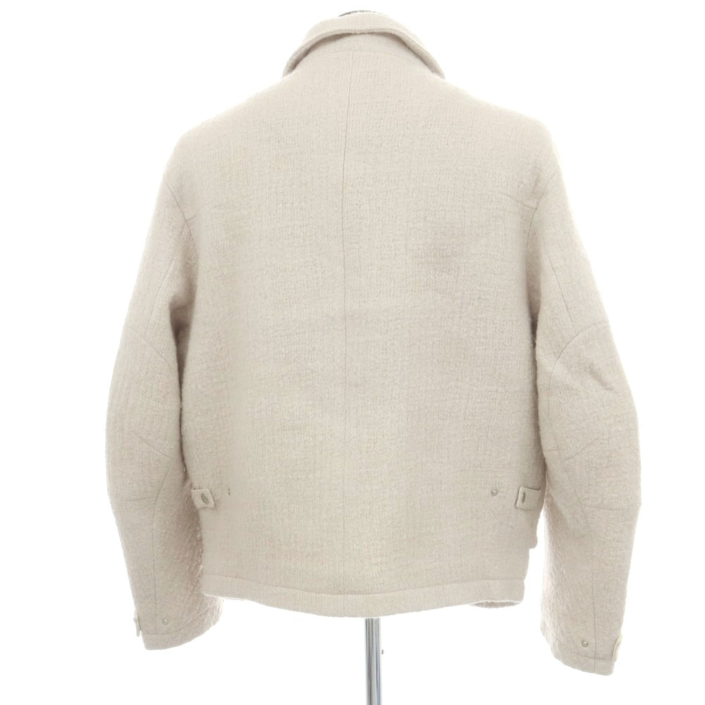 【中古】ジヨン キム Jiyong Kim ウール ワイドシルエット ジップアップブルゾン ライトベージュ【 L 】【 状態ランクB 】【 メンズ 】