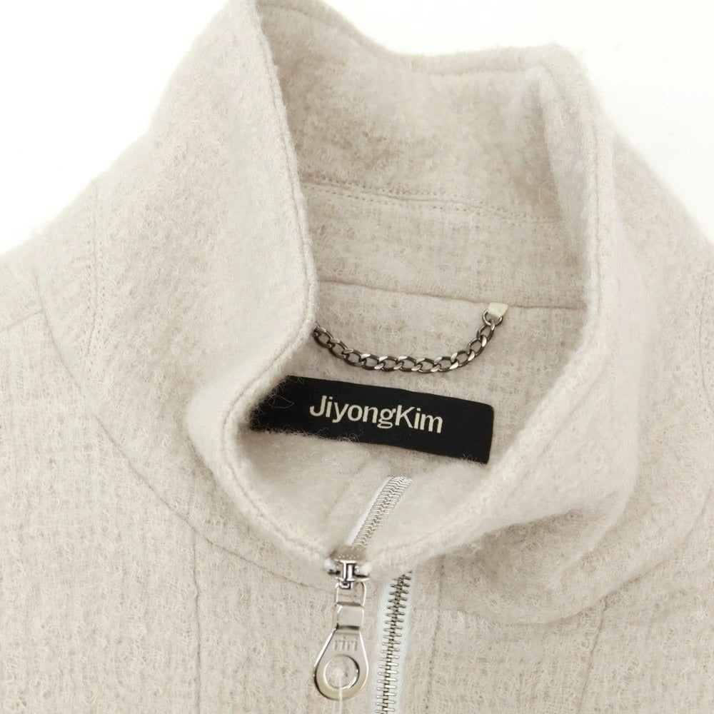 【中古】ジヨン キム Jiyong Kim ウール ワイドシルエット ジップアップブルゾン ライトベージュ【 L 】【 状態ランクB 】【 メンズ 】