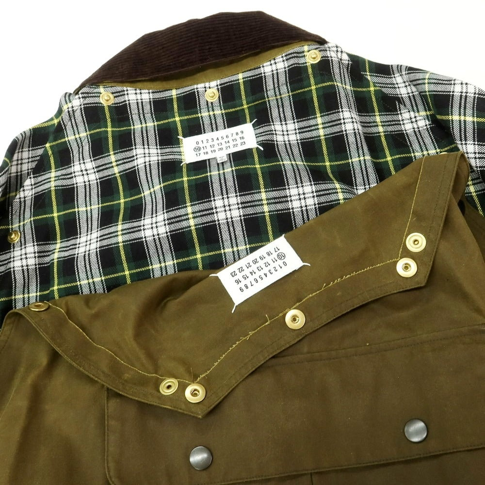 【中古】メゾン マルジェラ Maison Margiela オイルドコットン フィールドジャケット オリーブ【 50 】【 状態ランクB 】【 メンズ 】
