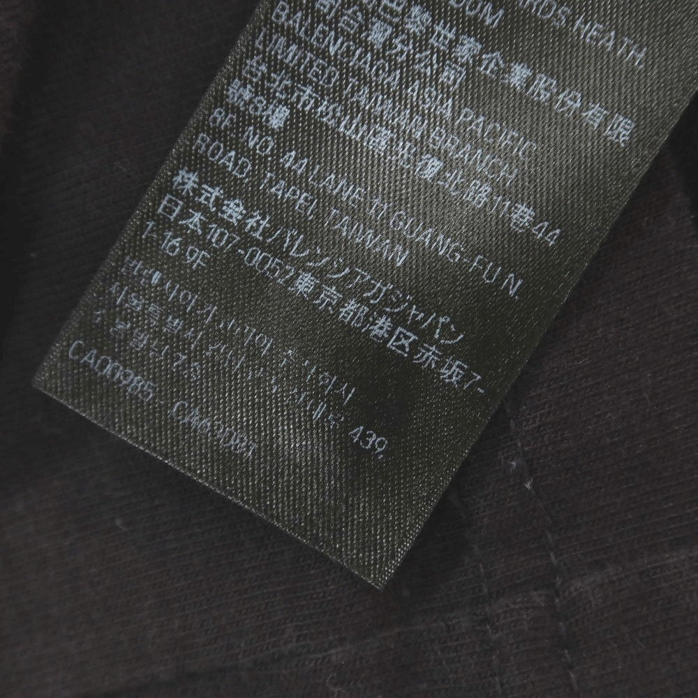 【中古】バレンシアガ BALENCIAGA 銀座店オープン記念 コットン クルーネック 半袖Tシャツ ブラック【 4 】【 状態ランクC 】【 メンズ 】