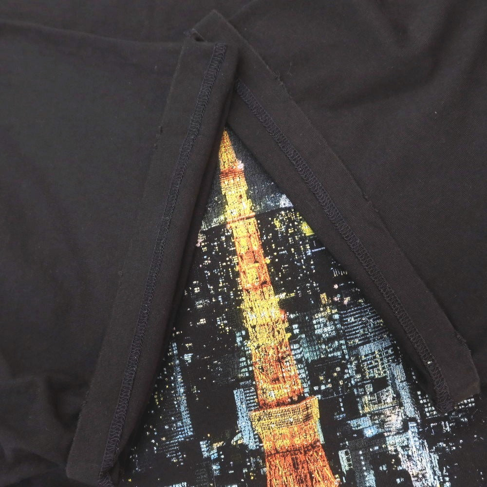 【中古】バレンシアガ BALENCIAGA 銀座店オープン記念 コットン クルーネック 半袖Tシャツ ブラック【 4 】【 状態ランクC 】【 メンズ 】