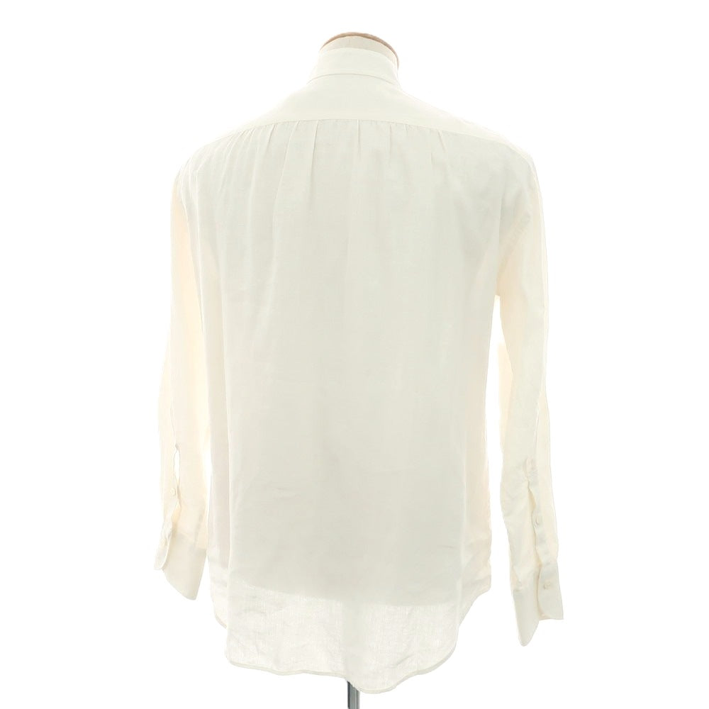 【中古】ブリエンヌ BOURRIENNE リネン ブザム カジュアルシャツ ホワイト【 S 】【 状態ランクB 】【 メンズ 】