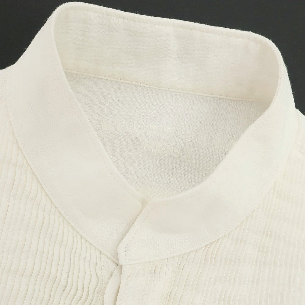 【中古】ブリエンヌ BOURRIENNE リネン ブザム カジュアルシャツ ホワイト【 S 】【 状態ランクB 】【 メンズ 】
