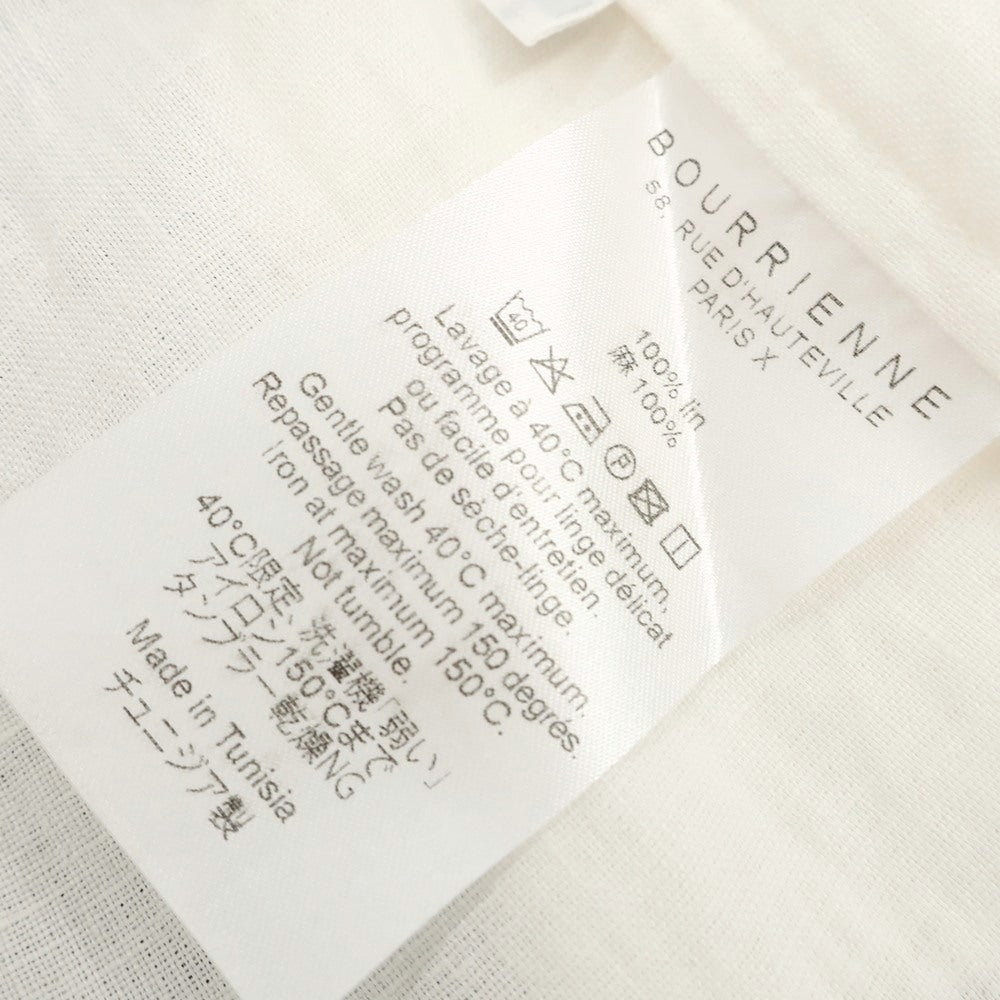 【中古】ブリエンヌ BOURRIENNE リネン ブザム カジュアルシャツ ホワイト【 S 】【 状態ランクB 】【 メンズ 】