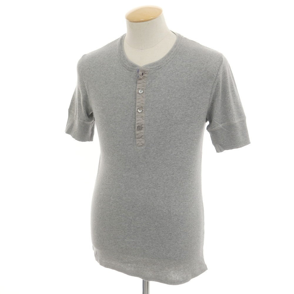 【中古】シーサー Schiesser コットン ヘンリーネック 半袖Tシャツ グレー【 S 】【 状態ランクB 】【 メンズ 】