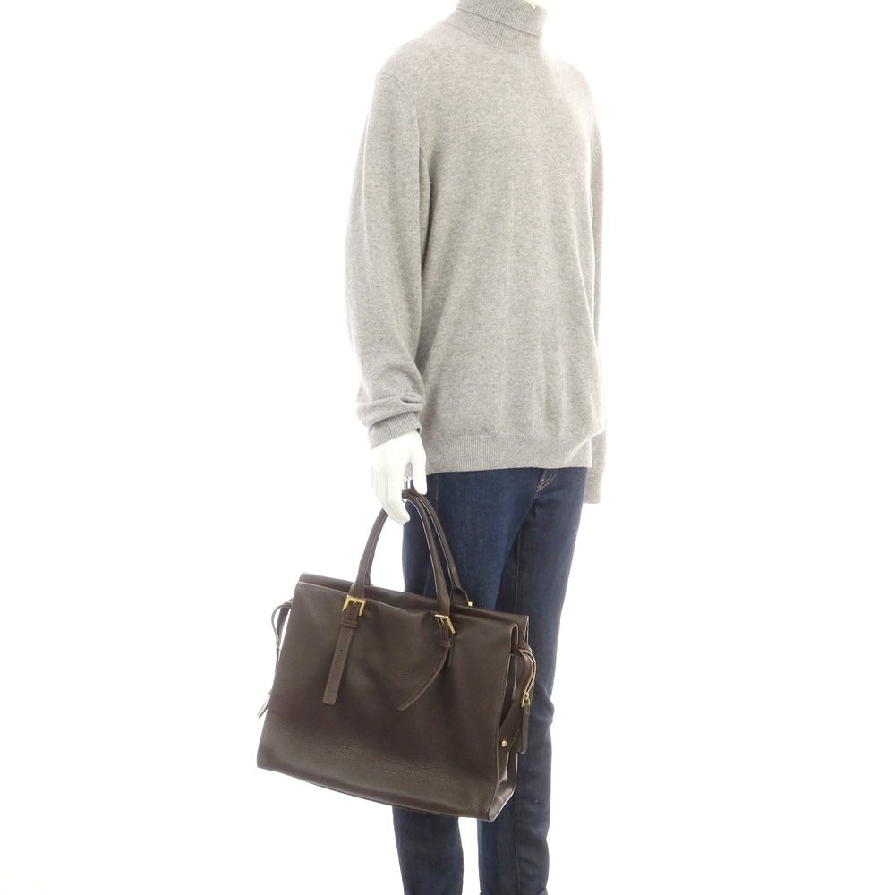 【中古】マウロ ゴヴェルナ MAURO GOVERNA Sharon別注 トートバッグ ダークブラウン【 状態ランクB 】【 メンズ 】