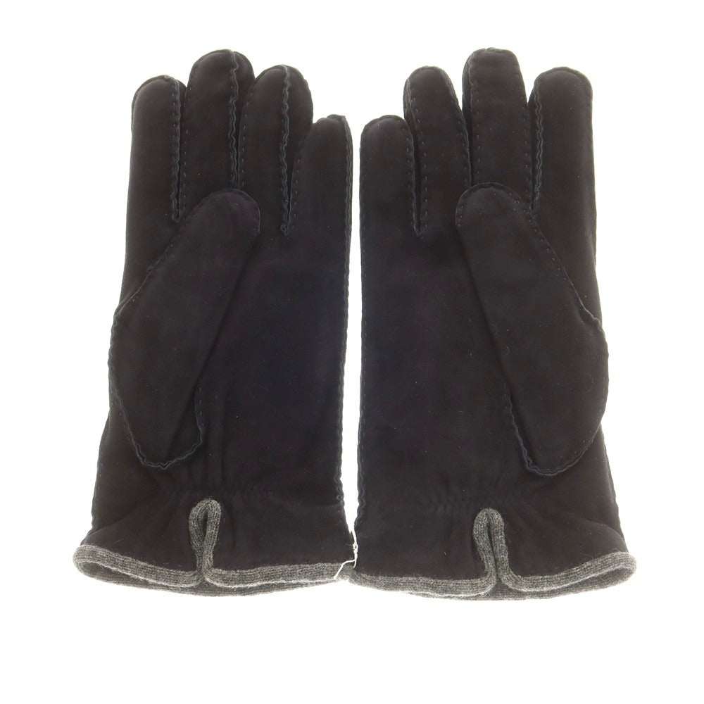 【新品】ラ テッラ LA TERRA スエード カシミヤライニング 手袋 グローブ ブラック【 8 1/2 】【 状態ランクN 】【 メンズ 】