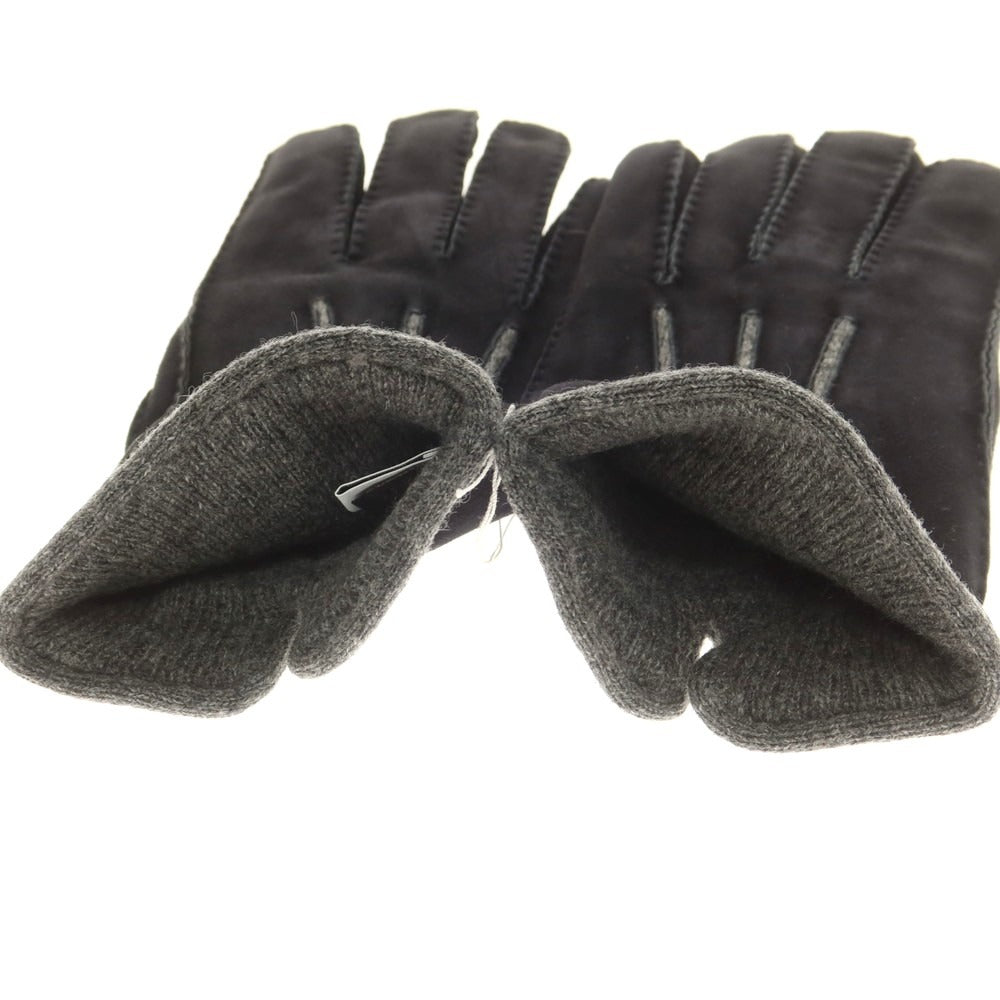 【新品】ラ テッラ LA TERRA スエード カシミヤライニング 手袋 グローブ ブラック【 8 1/2 】【 状態ランクN 】【 メンズ 】