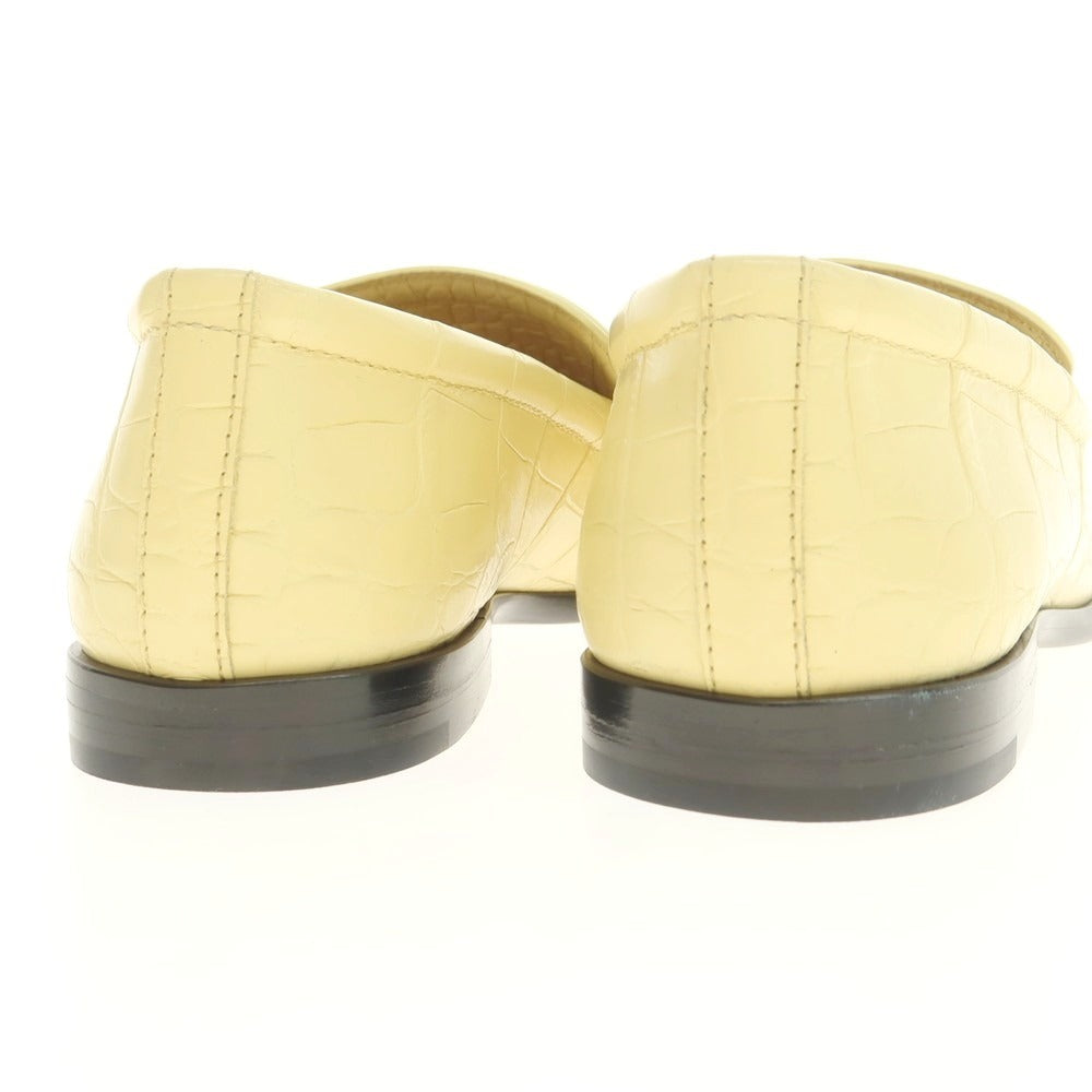 【中古】【未使用】ボッテガヴェネタ BOTTEGAVENETA 型押しレザー ローファー イエロー【 40 】【 状態ランクS 】【 メンズ 】