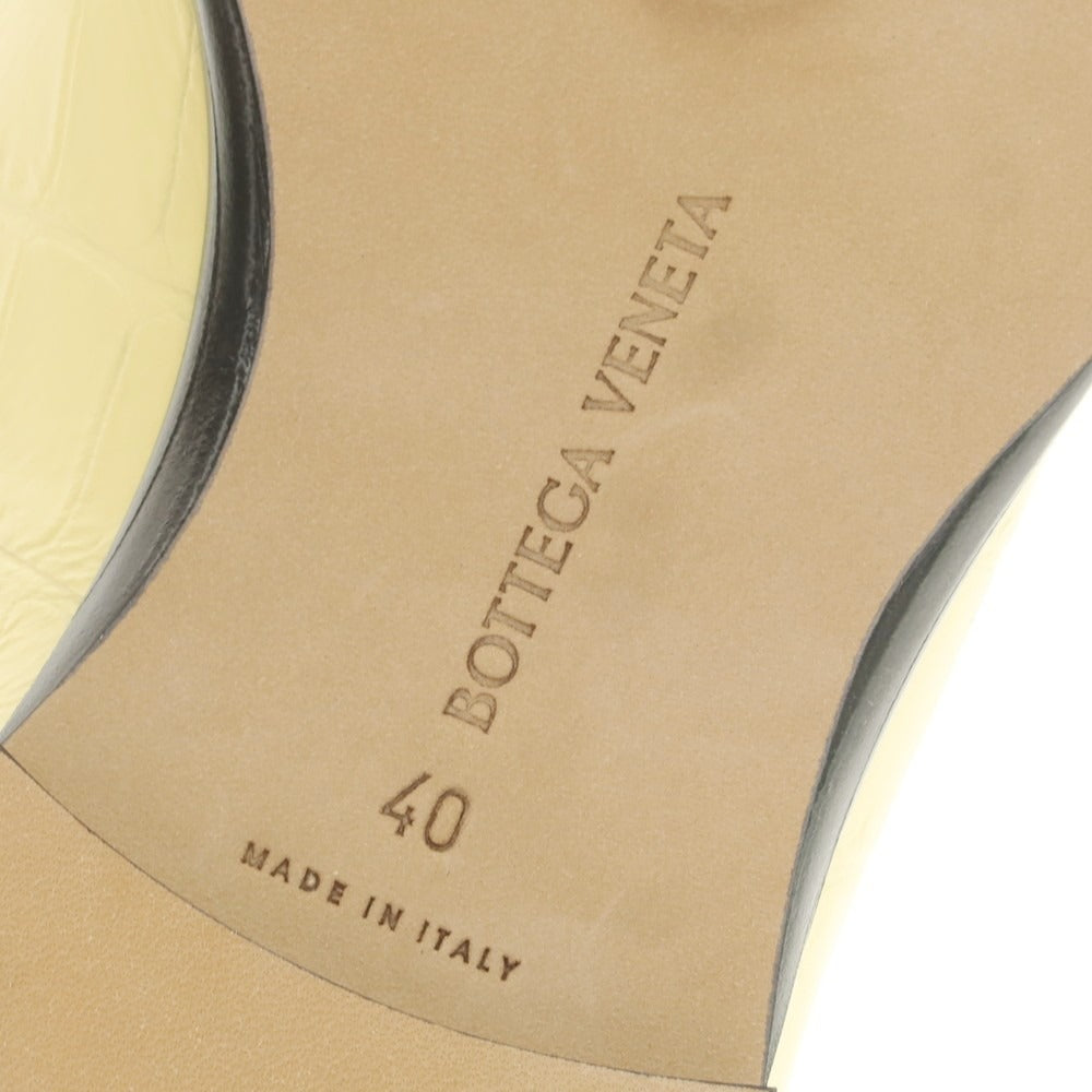 【中古】【未使用】ボッテガヴェネタ BOTTEGAVENETA 型押しレザー ローファー イエロー【 40 】【 状態ランクS 】【 メンズ 】