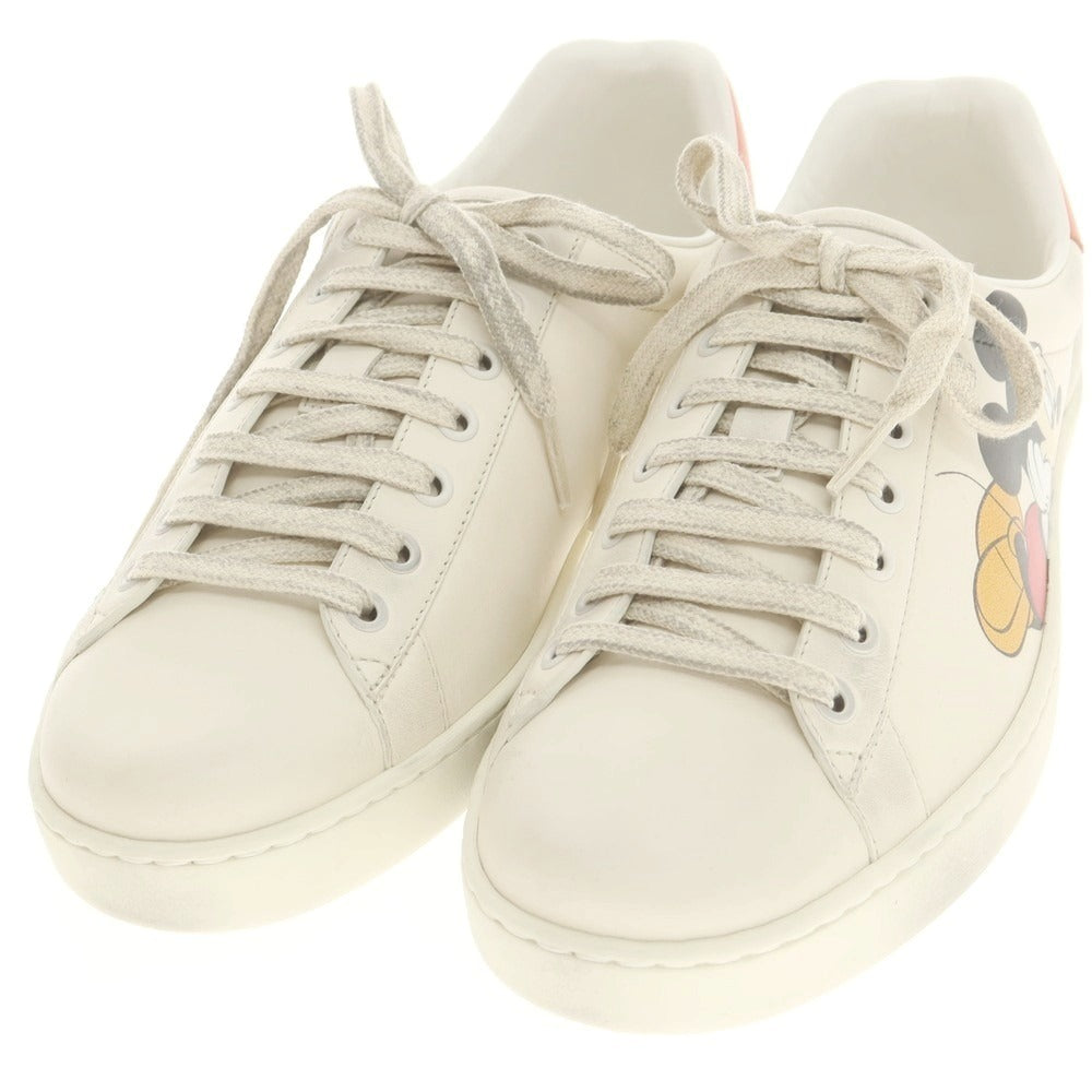 【中古】【未使用】グッチ GUCCI × Disney USED加工 スニーカー アイボリー【 7 1/2 】【 状態ランクS 】【 メンズ 】