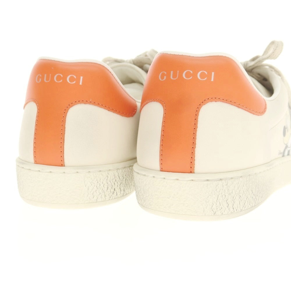 【中古】【未使用】グッチ GUCCI × Disney USED加工 スニーカー アイボリー【 7 1/2 】【 状態ランクS 】【 メンズ 】