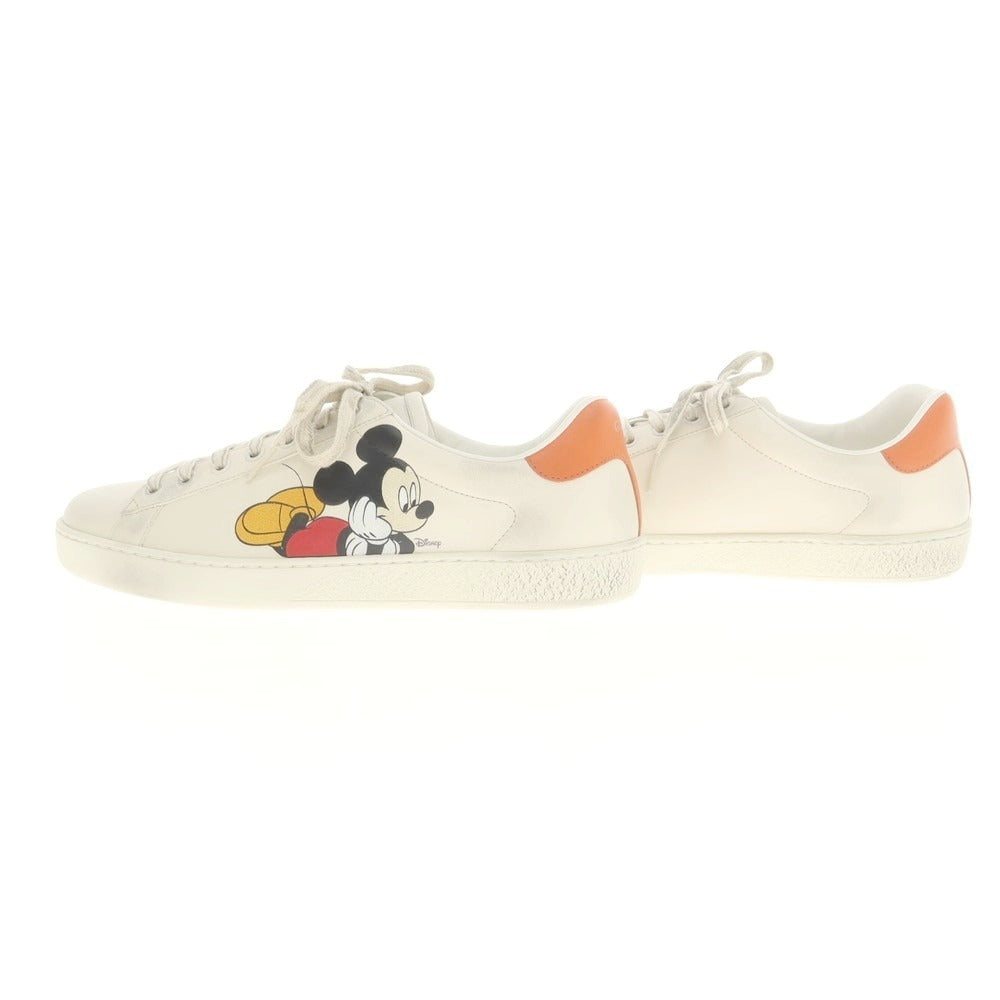 【中古】【未使用】グッチ GUCCI × Disney USED加工 スニーカー アイボリー【 7 1/2 】【 状態ランクS 】【 メンズ 】