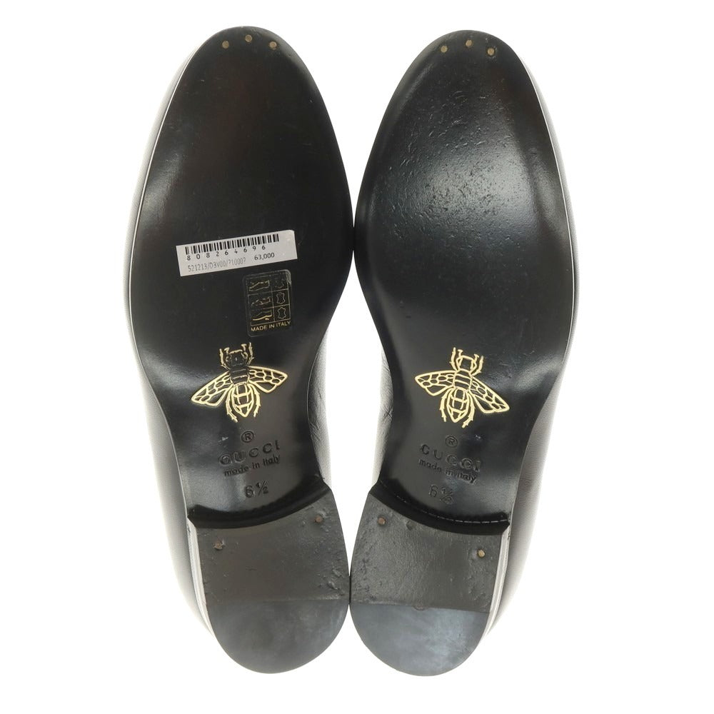 【中古】【未使用】グッチ GUCCI パンサー タッセル ローファー ブラック【 6 1/2 】【 状態ランクS 】【 メンズ 】