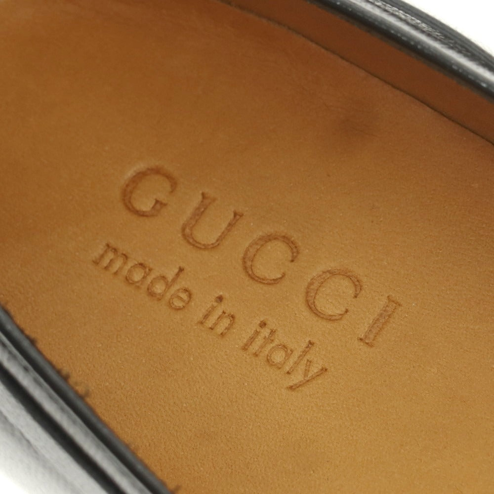 【中古】【未使用】グッチ GUCCI パンサー タッセル ローファー ブラック【 6 1/2 】【 状態ランクS 】【 メンズ 】