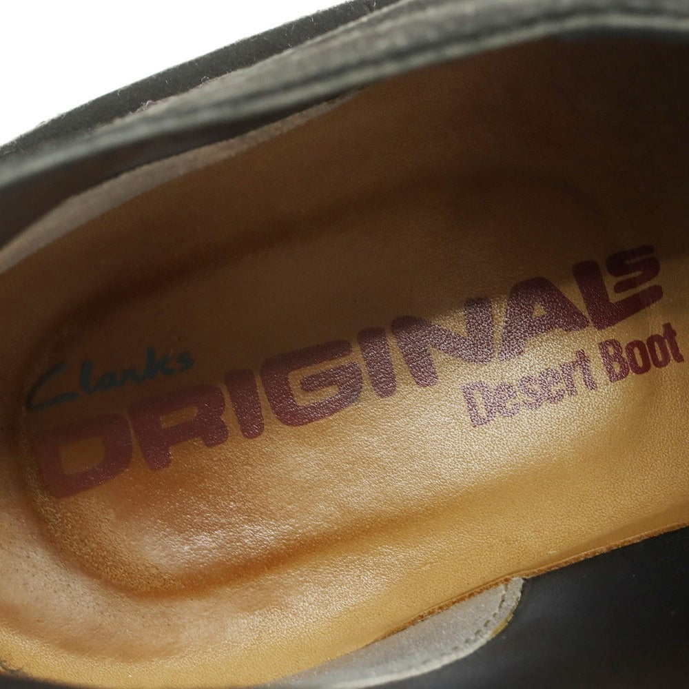 【中古】クラークス Clarks スエード デザートブーツ ブラック【 表記不明(US8位) 】【 状態ランクC 】【 メンズ 】
