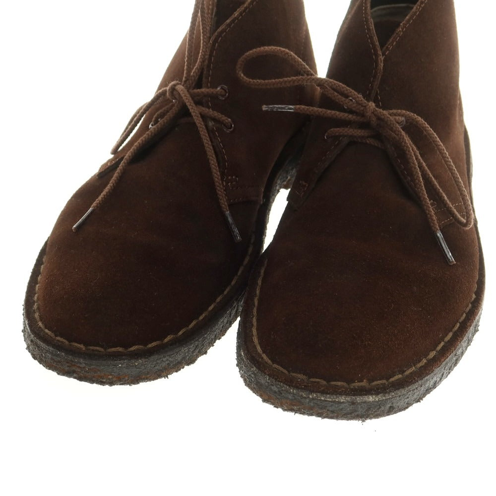 【中古】クラークス Clarks スエード デザートブーツ ブーツ ブラウン【 US8 】【 状態ランクB 】【 メンズ 】