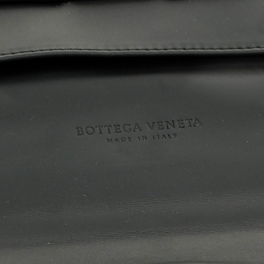 【中古】【未使用】ボッテガヴェネタ BOTTEGAVENETA イントレチャートレザー クラッチバッグ ブラック【 状態ランクS 】【 メンズ 】