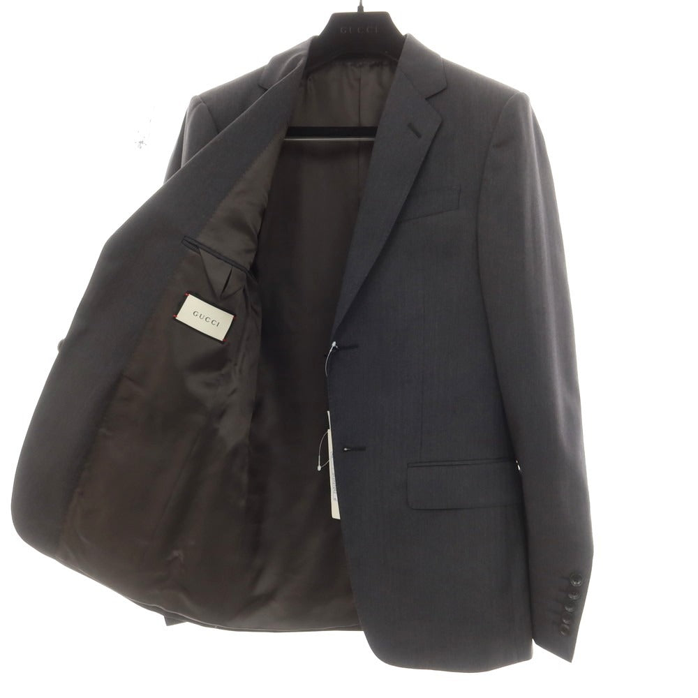 【中古】グッチ GUCCI ヘリンボーン織ウール 2つボタンスーツ ダークグレー【 44 】【 状態ランクA 】【 メンズ 】