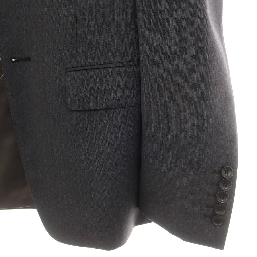 【中古】グッチ GUCCI ヘリンボーン織ウール 2つボタンスーツ ダークグレー【 44 】【 状態ランクA 】【 メンズ 】