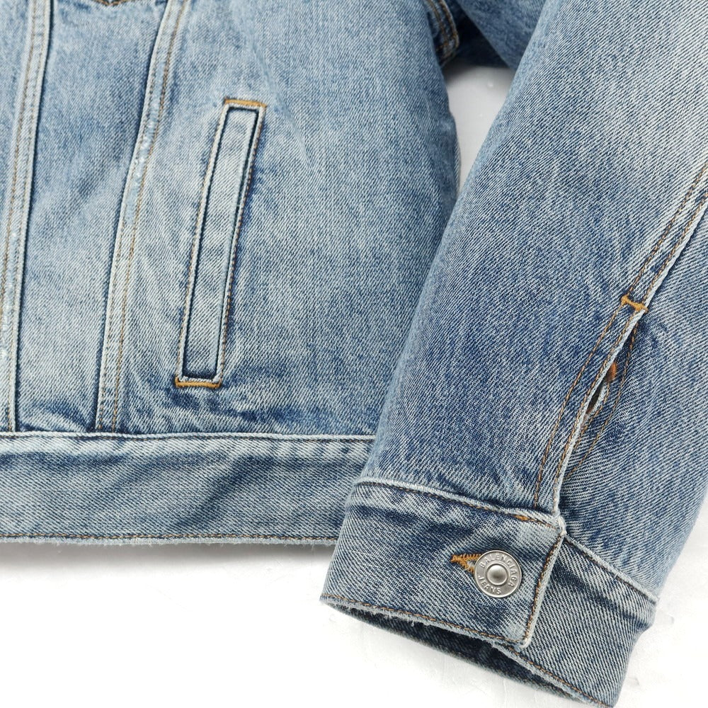 【中古】【未使用】バレンシアガ BALENCIAGA 内ボア デニムジャケット ジージャン ウォッシュブルー【 42 】【 状態ランクS 】【 メンズ 】