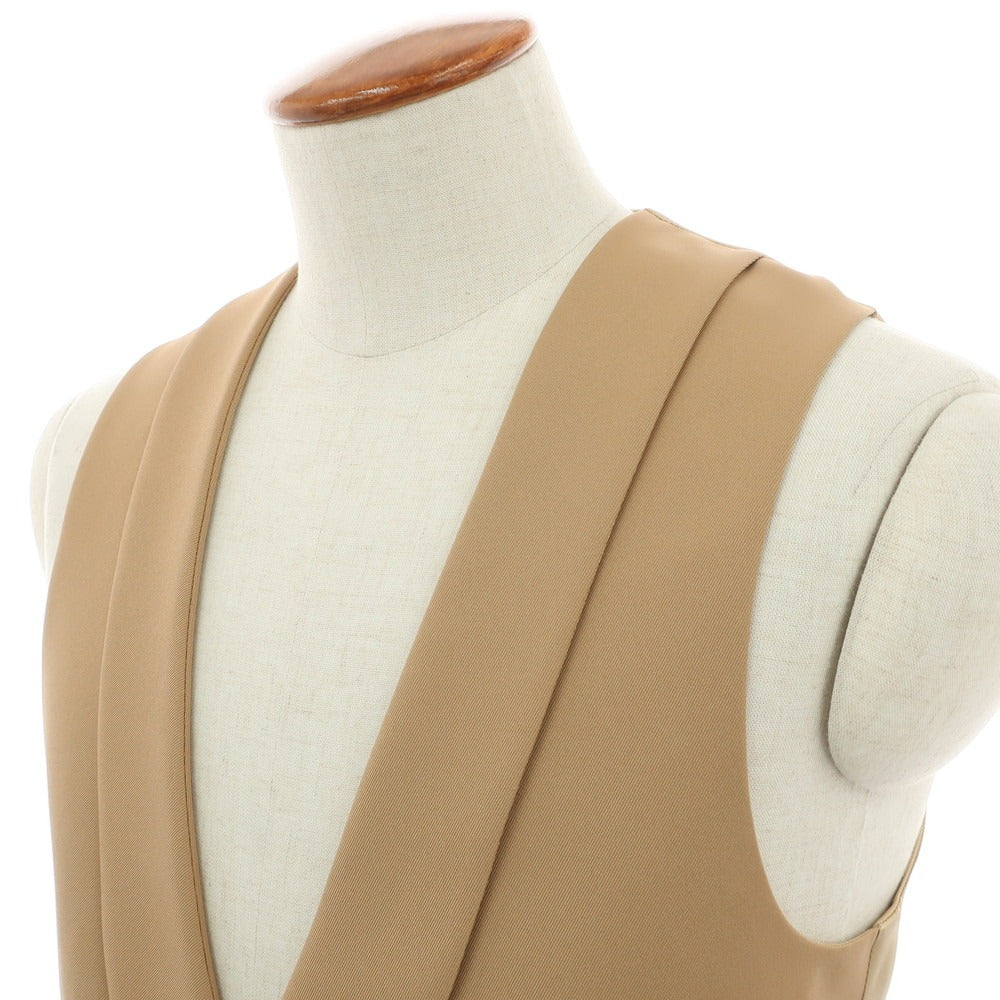 【中古】グッチ GUCCI ポリエステル ショールカラー ジレ ベスト ベージュ【 46 】【 状態ランクB 】【 メンズ 】