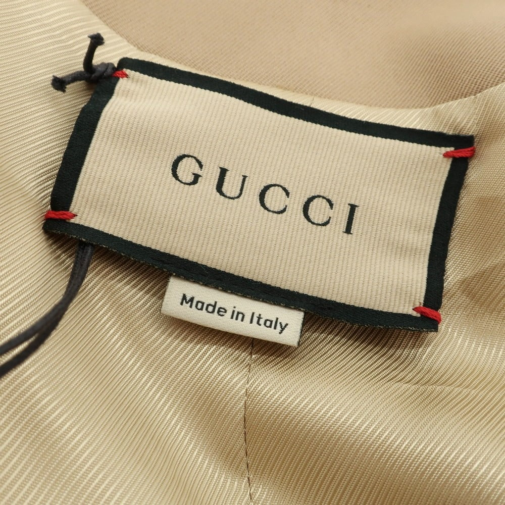 【中古】グッチ GUCCI ポリエステル ショールカラー ジレ ベスト ベージュ【 46 】【 状態ランクB 】【 メンズ 】