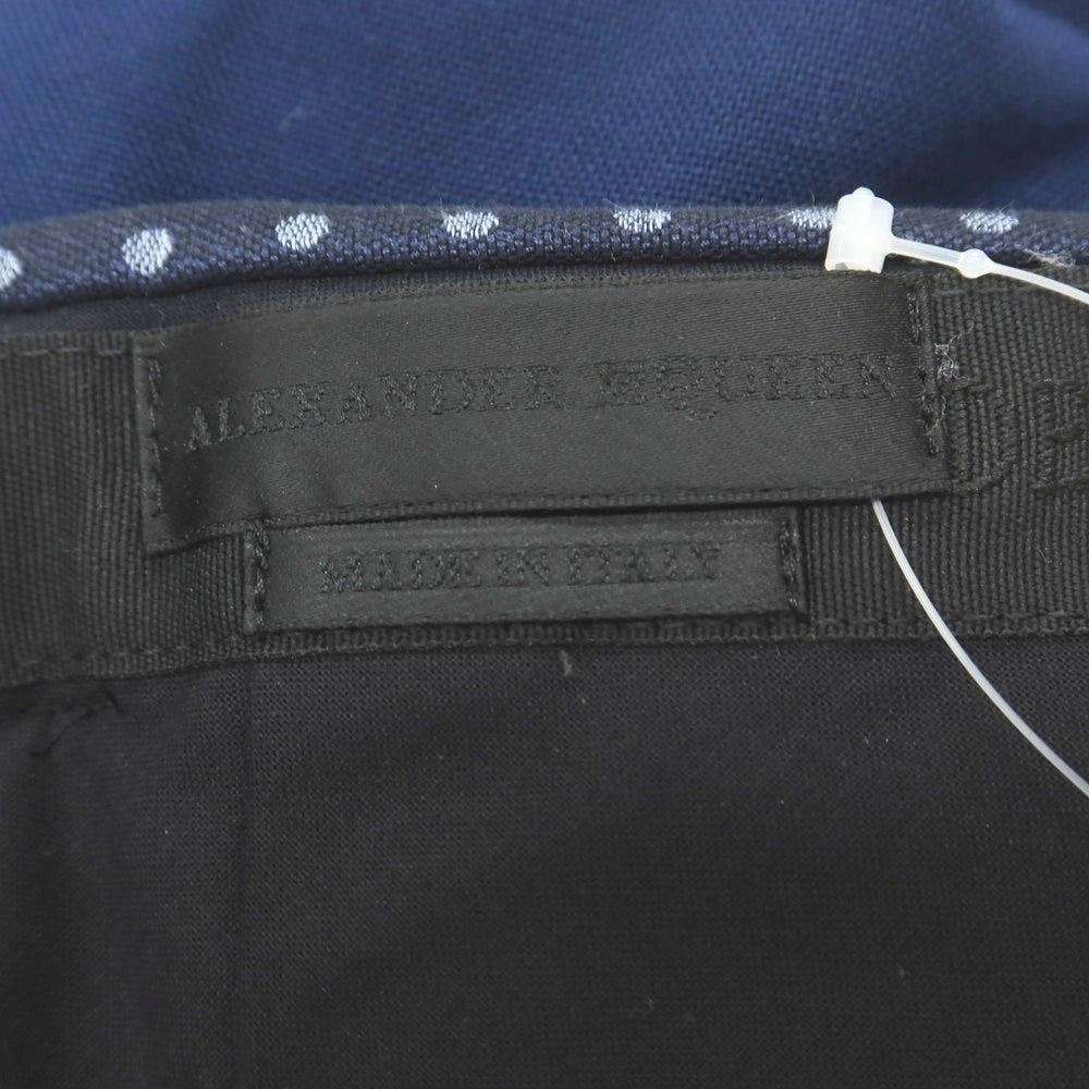【中古】【未使用】アレキサンダーマックイーン Alexander McQueen ウール カジュアルスラックスパンツ ネイビーブルー【 44 】【 状態ランクS 】【 メンズ 】