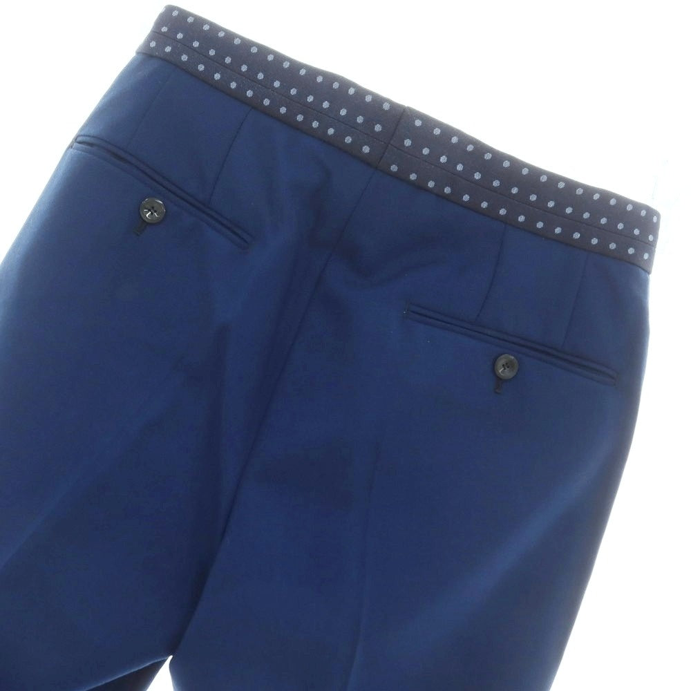【中古】【未使用】アレキサンダーマックイーン Alexander McQueen ウール カジュアルスラックスパンツ ネイビーブルー【 44 】【 状態ランクS 】【 メンズ 】