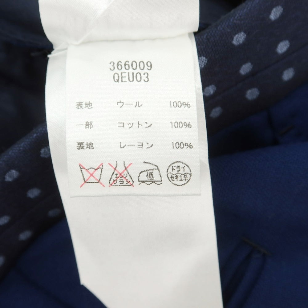 【中古】【未使用】アレキサンダーマックイーン Alexander McQueen ウール カジュアルスラックスパンツ ネイビーブルー【 44 】【 状態ランクS 】【 メンズ 】