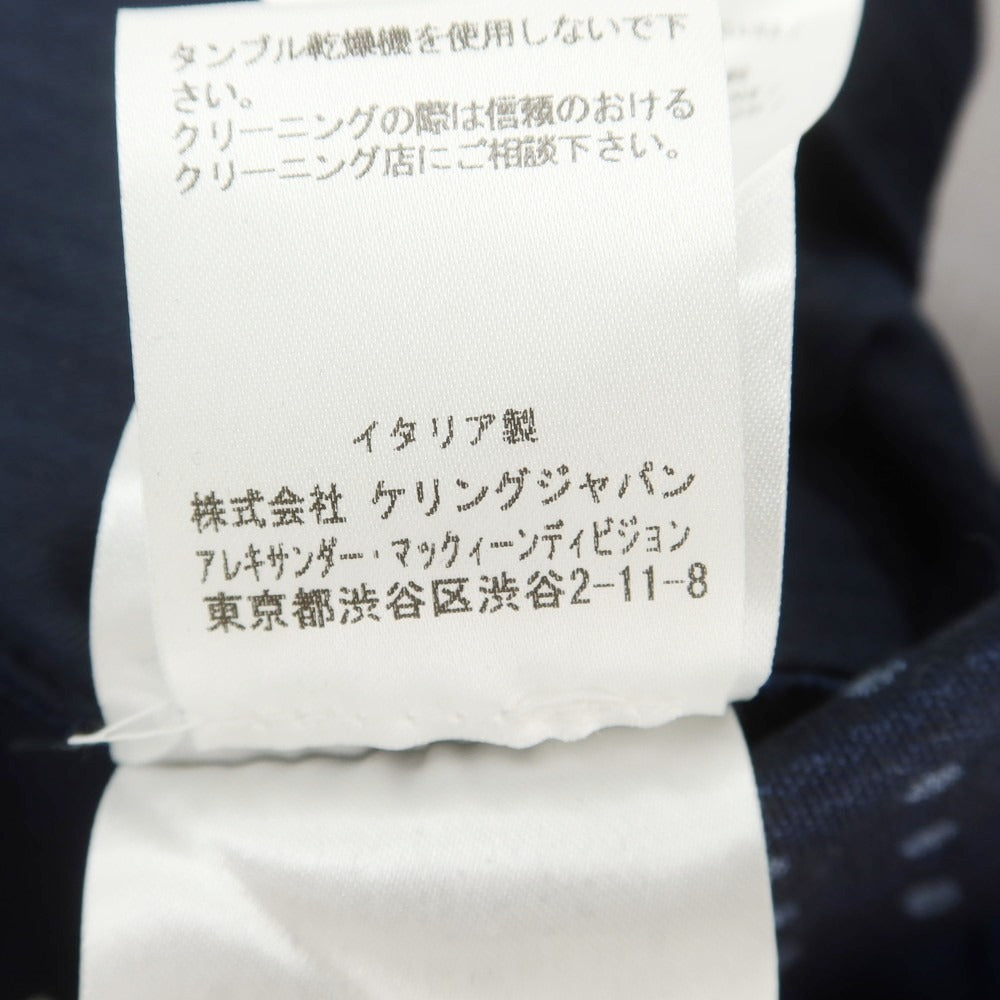 【中古】【未使用】アレキサンダーマックイーン Alexander McQueen ウール カジュアルスラックスパンツ ネイビーブルー【 44 】【 状態ランクS 】【 メンズ 】